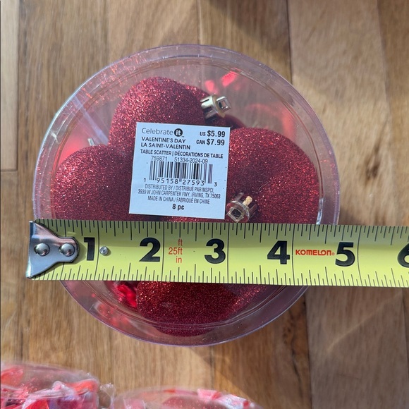 NWT Bundle of 6 Red and Pink Heart Ornaments Sets - 68pcs Total! ❤️💕 - Picture 8 of 11